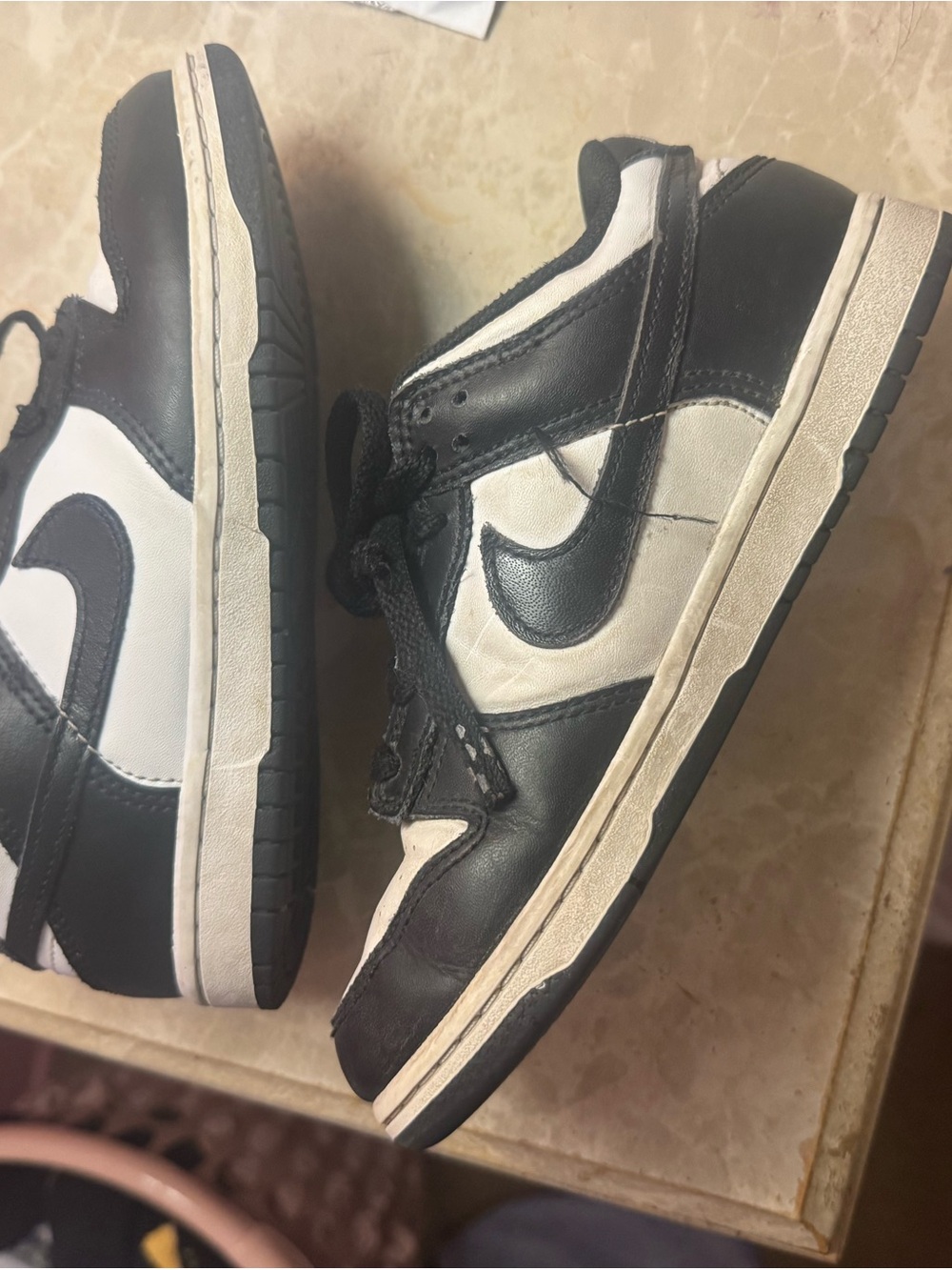 Nike Kids Black and White Low-Top Sneakers - Picture 2 of 5